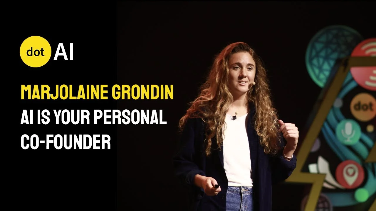 Marjolaine Grondin sur la scène de dotAI 2024