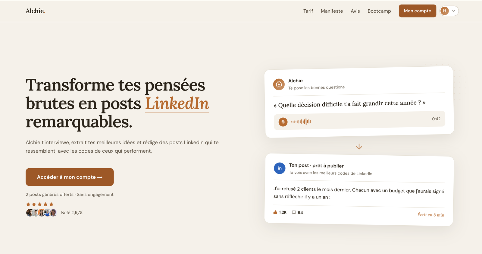 La page d'accueil d'Alchie