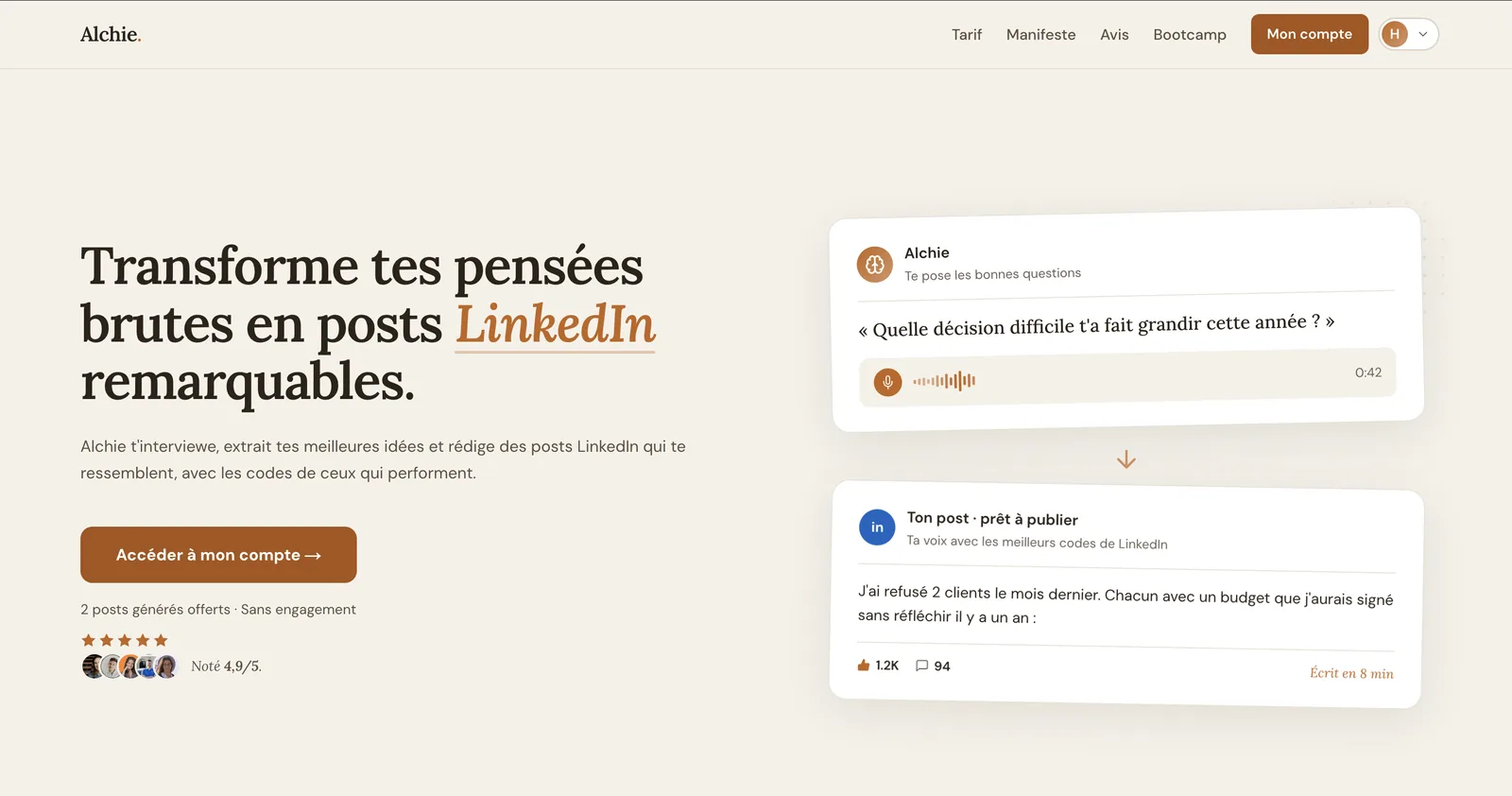 La page d'accueil d'Alchie