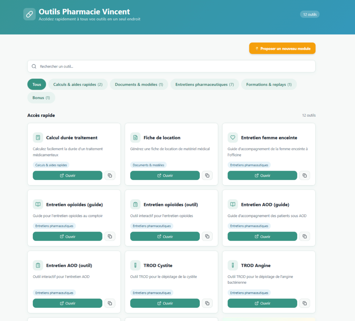 La page des 12 outils de comptoir